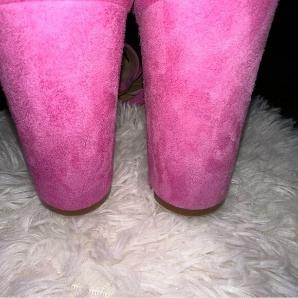 SAM Edelman Yaro suede Ankle Strap Sandal HOT PINK SZ 9